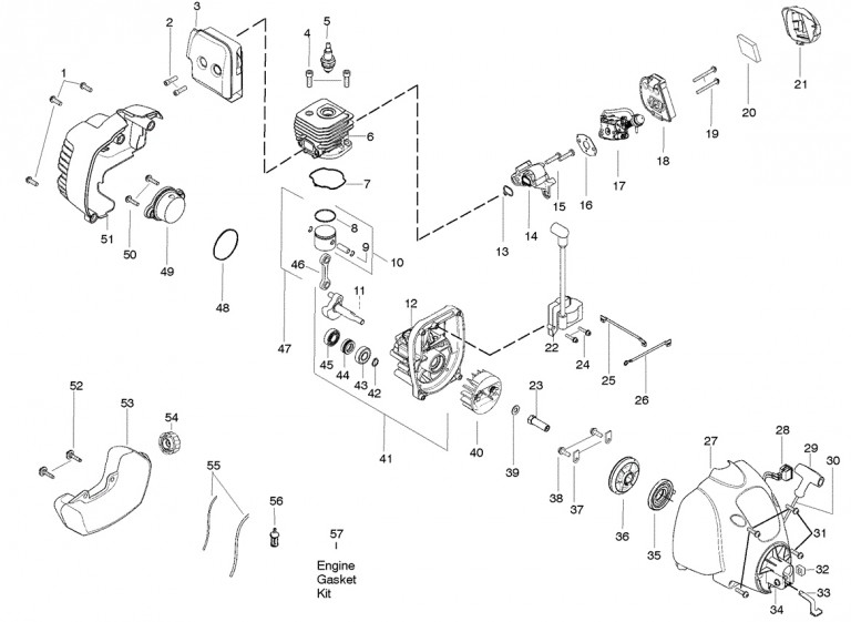 W25SB Engine Parts | Weedeater Featherlite